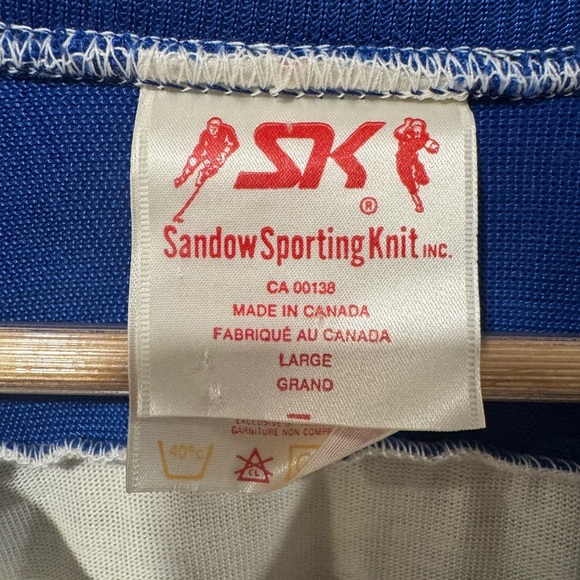 80’s Toronto Maple Leafs SK Sandow Knit Hockey Jersey - Picture 6 of 8